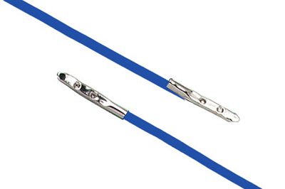 Blue elastic neck cord