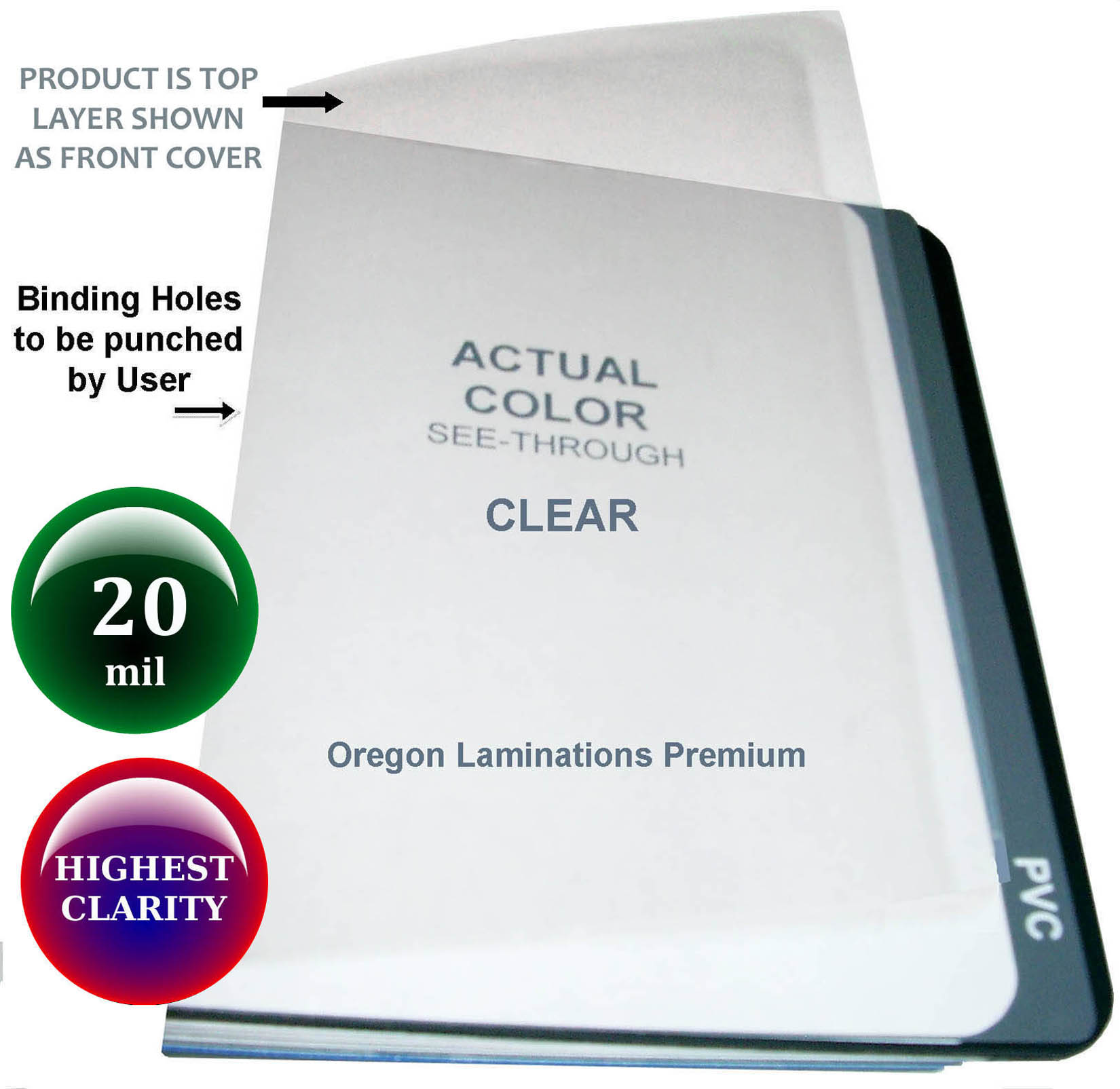 Crystal Clear Binding and Report Covers (8.75x11.25 Round Corner)