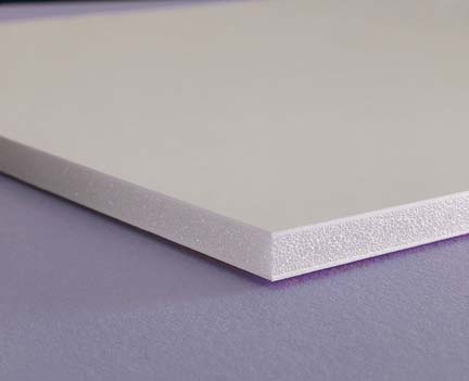 3/16 White 1 Side Self Adhesive Foam Core Boards : 36 x 48